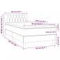 Preview: Boxspringbett mit Matratze & LED Dunkelgrau 90x200 cm Samt