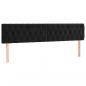 Preview: Boxspringbett mit Matratze & LED Schwarz 180x200 cm Samt