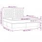 Preview: Boxspringbett mit Matratze & LED Hellgrau 180x200 cm Stoff