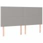 Preview: Boxspringbett mit Matratze & LED Hellgrau 160x200 cm Stoff