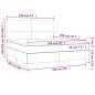 Preview: Boxspringbett mit Matratze & LED Hellgrau 160x200 cm Stoff