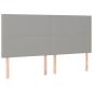 Preview: Boxspringbett mit Matratze & LED Hellgrau 180x200 cm Stoff