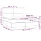 Preview: Boxspringbett mit Matratze & LED Hellgrau 180x200 cm Stoff