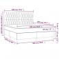 Preview: Boxspringbett mit Matratze & LED Schwarz 180x200 cm Stoff