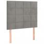 Preview: Boxspringbett mit Matratze & LED Hellgrau 90x200 cm Samt