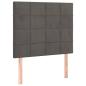 Preview: Boxspringbett mit Matratze & LED Dunkelgrau 90x200 cm Samt