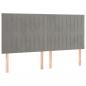 Preview: Boxspringbett mit Matratze & LED Hellgrau 160x200 cm Samt