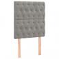 Preview: Boxspringbett mit Matratze & LED Hellgrau 90x200 cm Samt