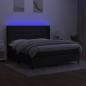 Preview: Boxspringbett mit Matratze & LED Schwarz 160x200 cm Stoff