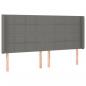 Preview: Boxspringbett mit Matratze & LED Dunkelgrau 180x200 cm Stoff