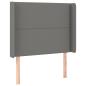 Preview: Boxspringbett mit Matratze & LED Dunkelgrau 100x200 cm Stoff
