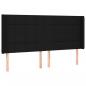 Preview: Boxspringbett mit Matratze & LED Schwarz 200x200 cm Stoff