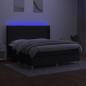 Preview: Boxspringbett mit Matratze & LED Schwarz 180x200 cm Stoff