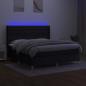 Preview: Boxspringbett mit Matratze & LED Schwarz 160x200 cm Stoff