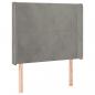 Preview: Boxspringbett mit Matratze & LED Hellgrau 100x200 cm Samt
