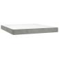 Preview: Boxspringbett mit Matratze & LED Hellgrau 180x200 cm Samt