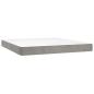 Preview: Boxspringbett mit Matratze & LED Hellgrau 180x200 cm Samt