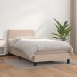 Preview: ARDEBO.de - Boxspringbett mit Matratze Cappuccino-Braun 90x200cm Kunstleder