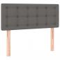 Preview: Boxspringbett mit Matratze Grau 80x200 cm Kunstleder