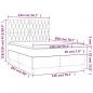 Preview: Boxspringbett mit Matratze Schwarz 140x200 cm Samt