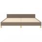 Preview: Bettgestell mit Kopfteil Taupe 180x200 cm Stoff