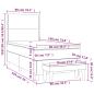 Preview: Boxspringbett mit Matratze Dunkelgrau 90x190 cm Stoff