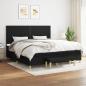 Preview: ARDEBO.de - Boxspringbett mit Matratze Schwarz 200x200 cm Stoff