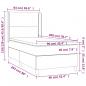 Preview: Boxspringbett mit Matratze & LED Dunkelgrau 90x200 cm Stoff