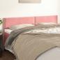 Preview: ARDEBO.de - Kopfteile 2 Stk. Rosa 80x5x78/88 cm Samt