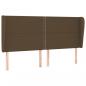Preview: Kopfteil mit Ohren Dunkelbraun 163x23x118/128 cm Stoff