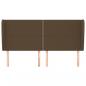 Preview: Kopfteil mit Ohren Dunkelbraun 163x23x118/128 cm Stoff