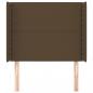 Preview: Kopfteil mit Ohren Dunkelbraun 83x16x118/128 cm Stoff