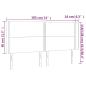 Preview: Kopfteil mit Ohren Dunkelgrau 183x16x118/128 cm Stoff