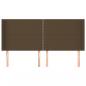 Preview: Kopfteil mit Ohren Dunkelbraun 183x16x118/128 cm Stoff