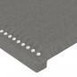 Preview: LED Kopfteil Dunkelgrau 90x5x118/128 cm Stoff