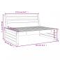 Preview: Garten-Mittelsofa 120x80 cm Massivholz Kiefer