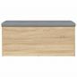 Preview: Sitzbank mit Stauraum Sonoma-Eiche 102x42x45 cm Holzwerkstoff