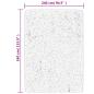 Preview: Teppich HUARTE Kurzflor Weich und Waschbar Anthrazit 240x340 cm