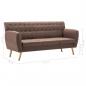 Preview: 3-Sitzer-Sofa Stoff 172x70x82 cm Braun