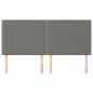 Preview: Kopfteile 4 Stk. Dunkelgrau 90x5x78/88 cm Stoff