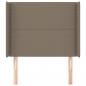 Preview: Kopfteil mit Ohren Taupe 83x16x118/128 cm Stoff