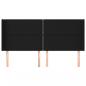 Preview: Kopfteil mit Ohren Schwarz 203x16x118/128 cm Stoff