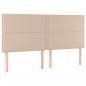 Preview: LED Kopfteil Cappuccino-Braun 180x5x118/128cm Kunstleder