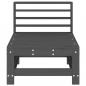 Preview: Garten-Mittelsofa Grau Massivholz Kiefer