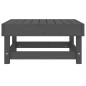 Preview: Gartenhocker Grau Massivholz Kiefer