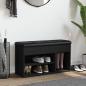 Preview: Schuhbank Schwarz 82x32x45,5 cm Holzwerkstoff