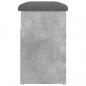 Preview: Schuhbank Betongrau 62x32x50 cm Holzwerkstoff