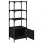 Preview: Bücherregal 3 Fächer Schwarz 41x30x109,5 cm Holzwerkstoff