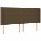 Preview: LED Kopfteil Dunkelbraun 163x16x118/128 cm Stoff