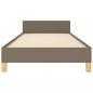 Preview: Bettgestell mit Kopfteil Taupe 80x200 cm Stoff